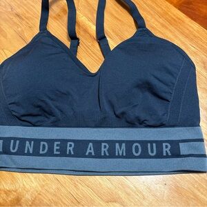 Under Armour Women's Charcoal and Black Sports Bra